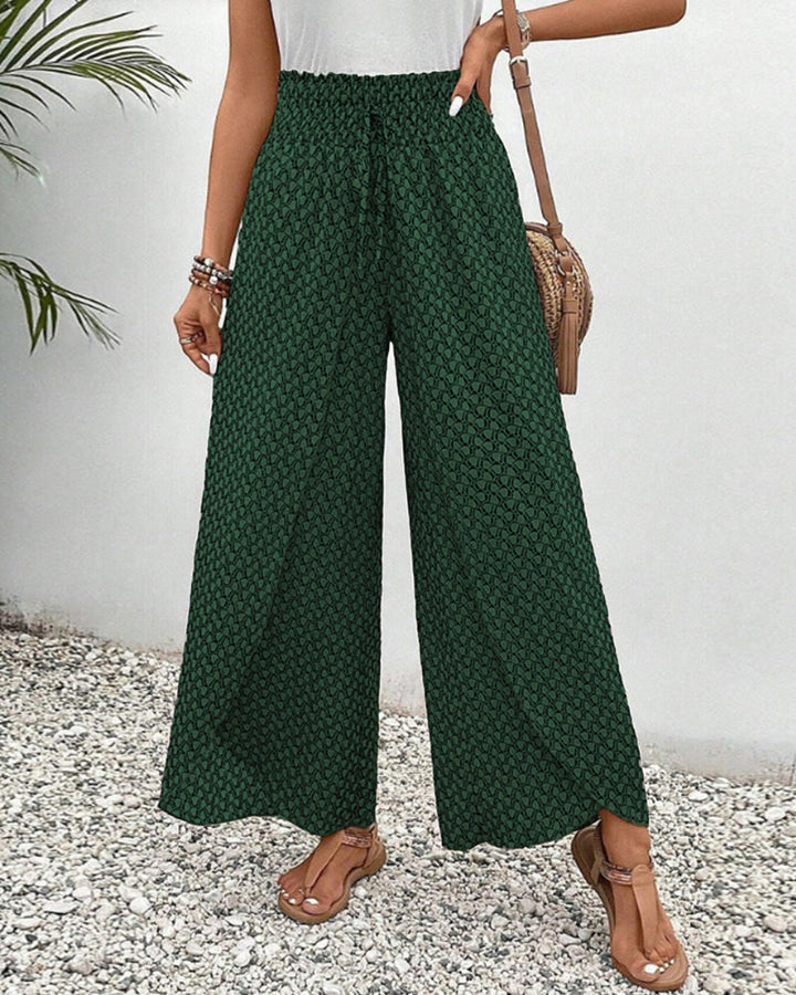 Iridessa | Lightweight Flowing Casual Wear Leg Trousers with Elastic Waist