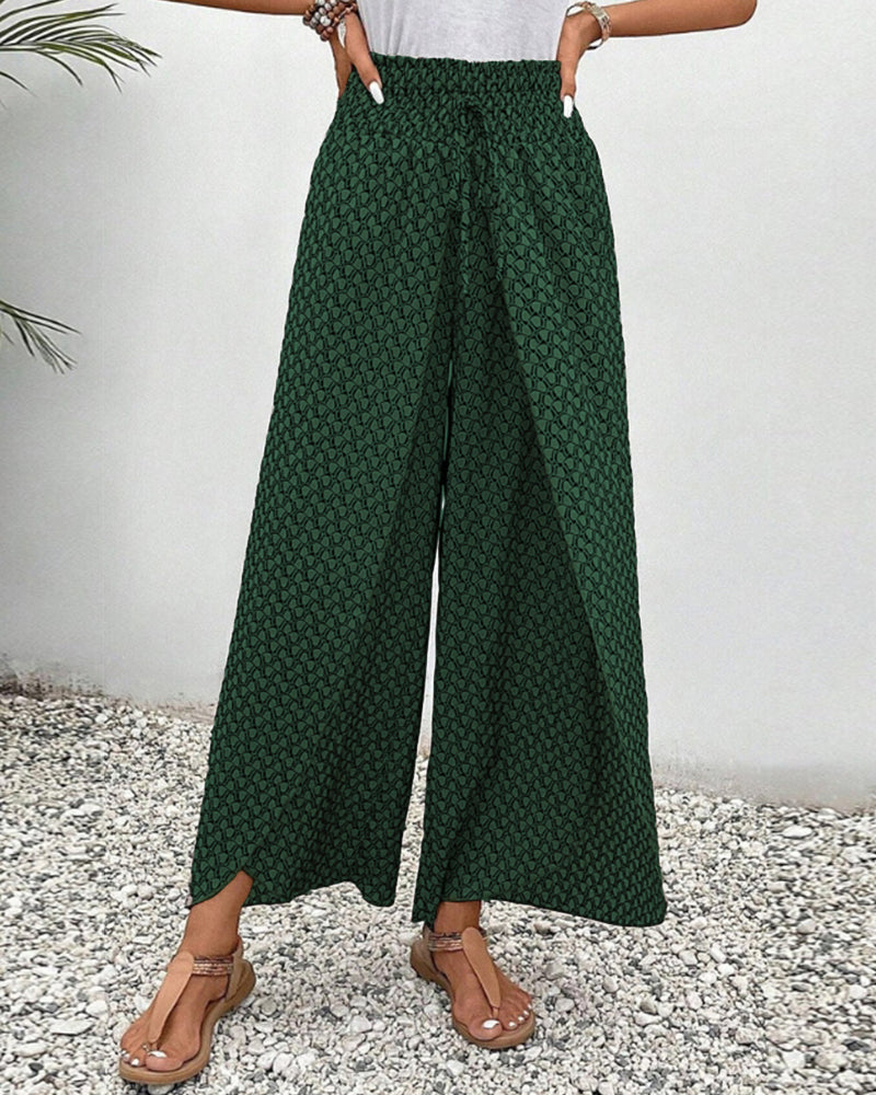 Iridessa | Lightweight Flowing Casual Wear Leg Trousers with Elastic Waist