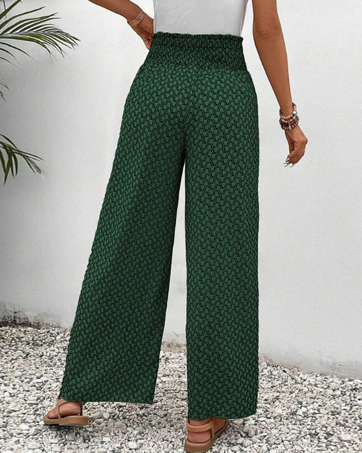 Iridessa | Lightweight Flowing Casual Wear Leg Trousers with Elastic Waist
