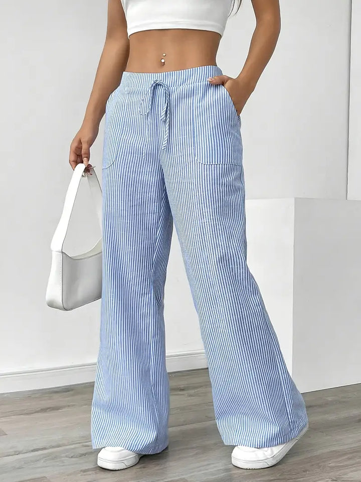 Linda | Elegant Striped Pants with Pockets in Trendy Colors