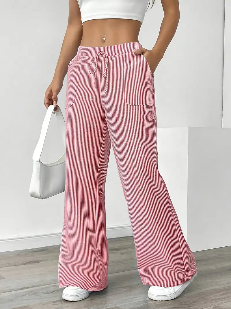 Linda | Elegant Striped Pants with Pockets in Trendy Colors