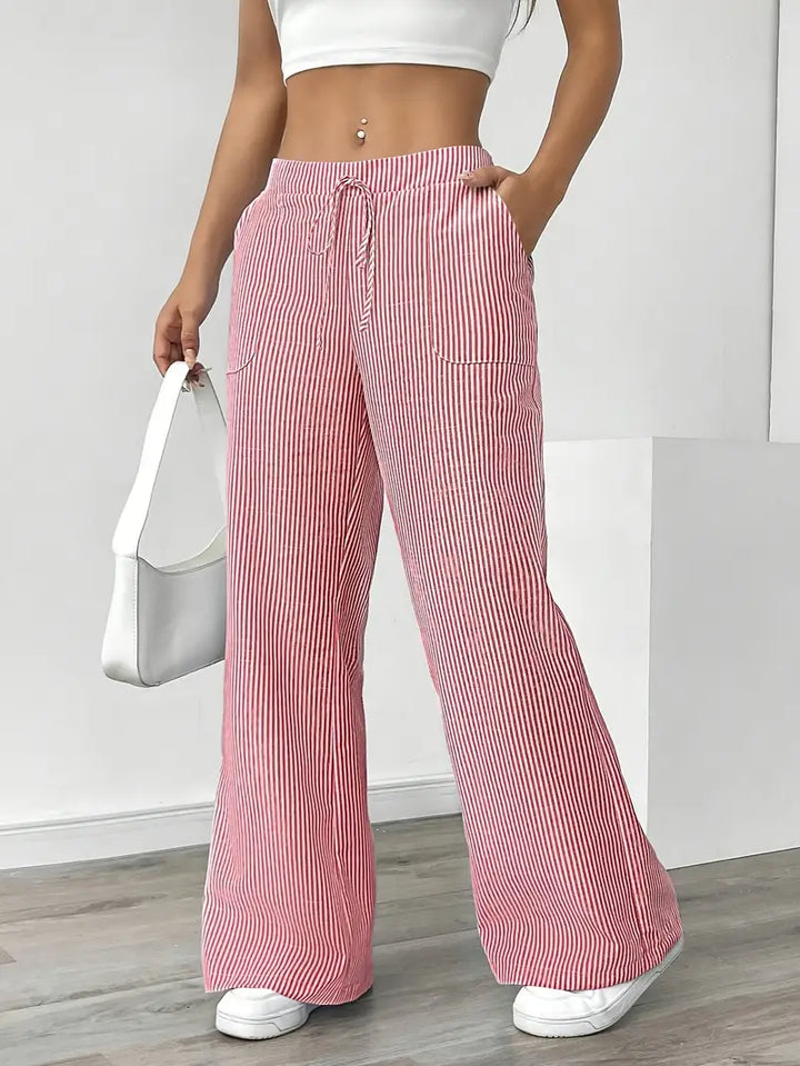 Linda | Elegant Striped Pants with Pockets in Trendy Colors