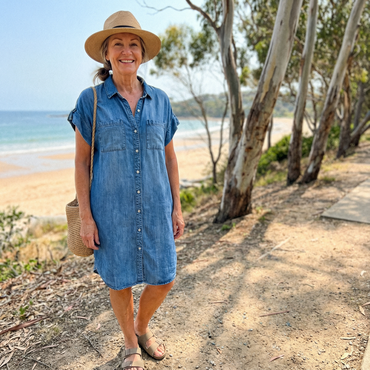 Bondi™ | Casual Denim-Print Dress