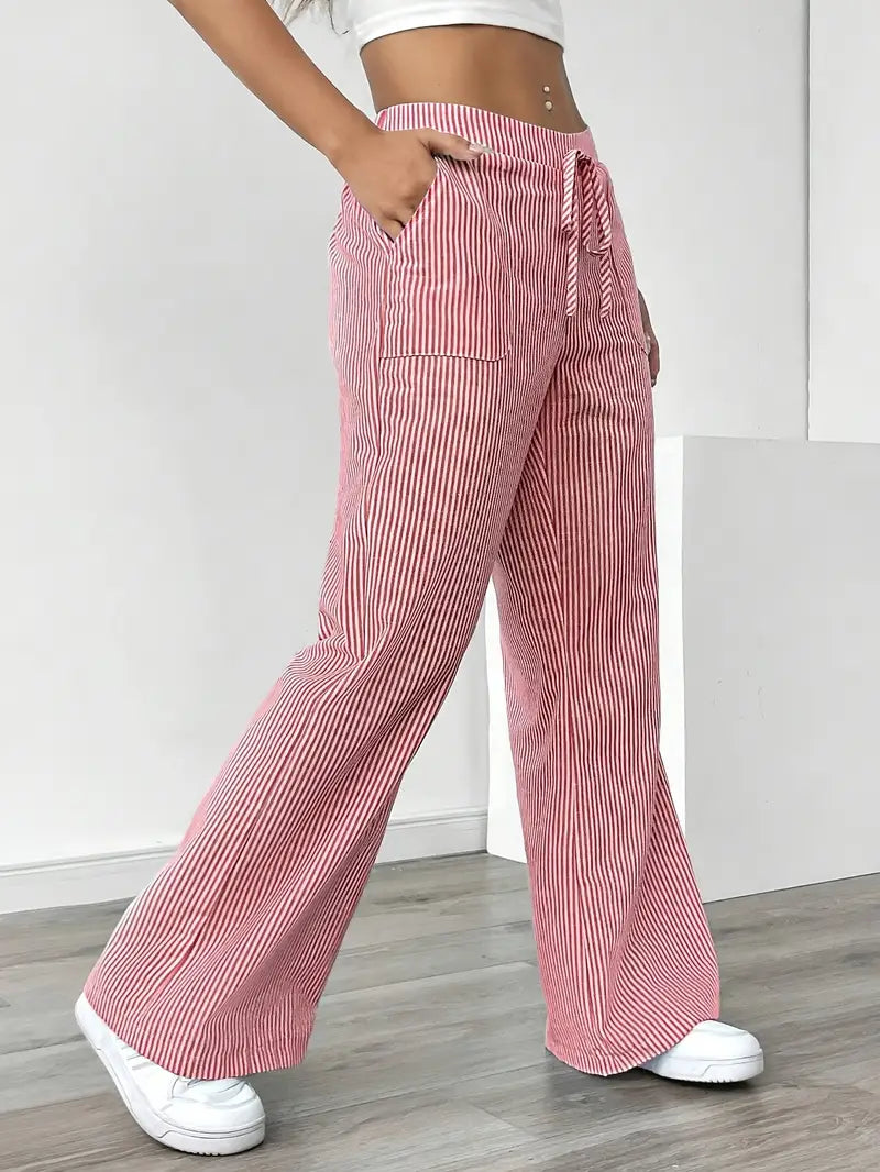 Linda | Elegant Striped Pants with Pockets in Trendy Colors