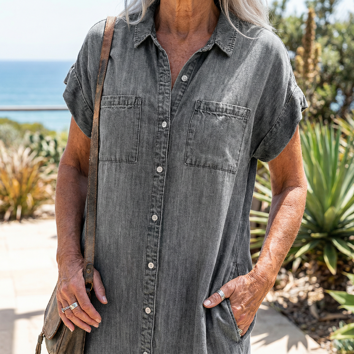 Bondi™ | Casual Denim-Print Dress