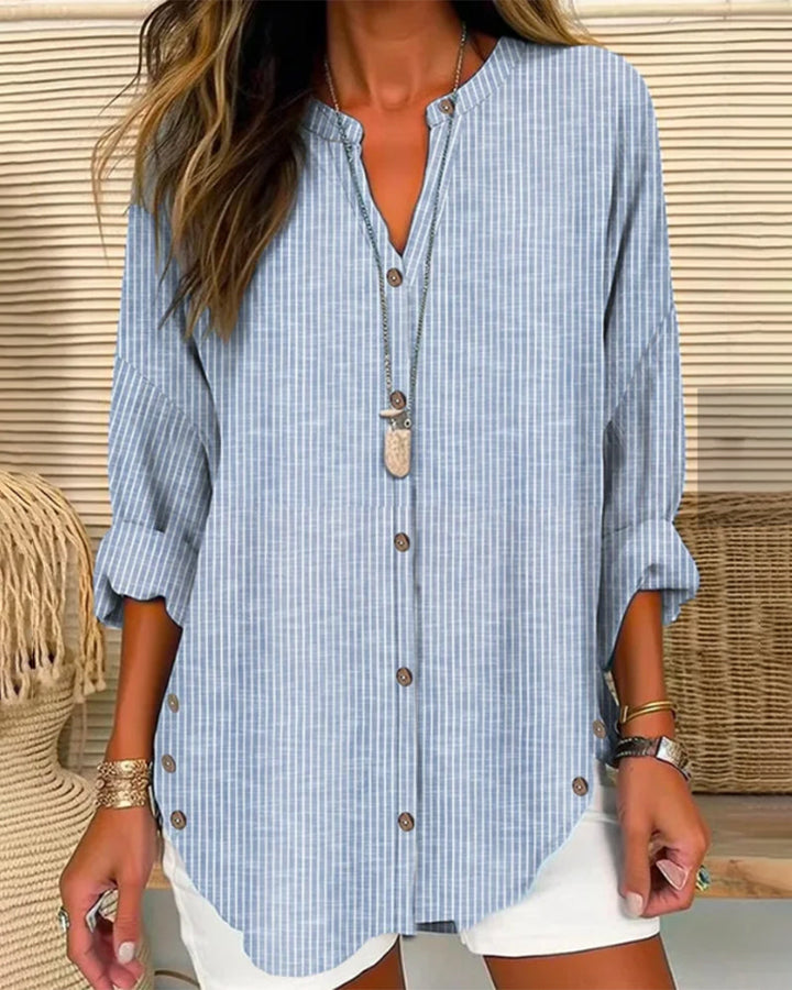 Betty | Stylish Loose Fit Long Sleeve Button-Up Blouse
