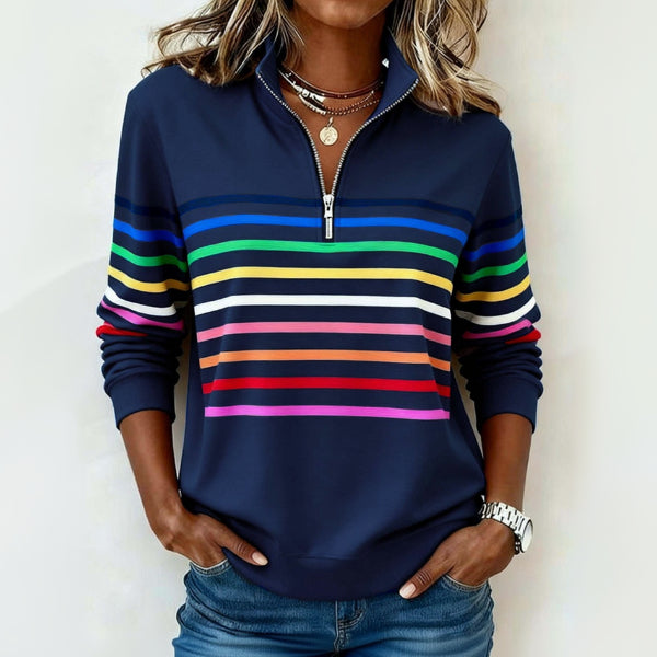 Marisol | Colourful Casual Half-Zip Jumper