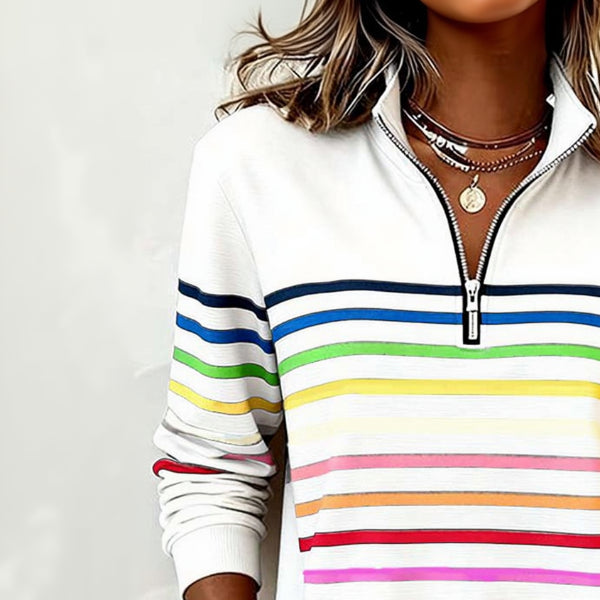 Marisol | Colourful Casual Half-Zip Jumper
