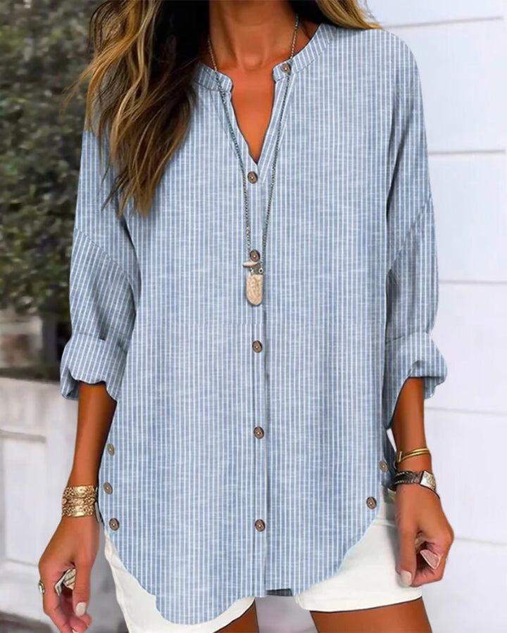 Betty | Stylish Loose Fit Long Sleeve Button-Up Blouse