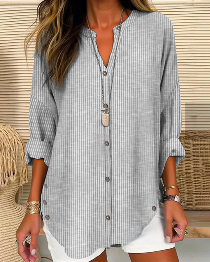 Betty | Stylish Loose Fit Long Sleeve Button-Up Blouse