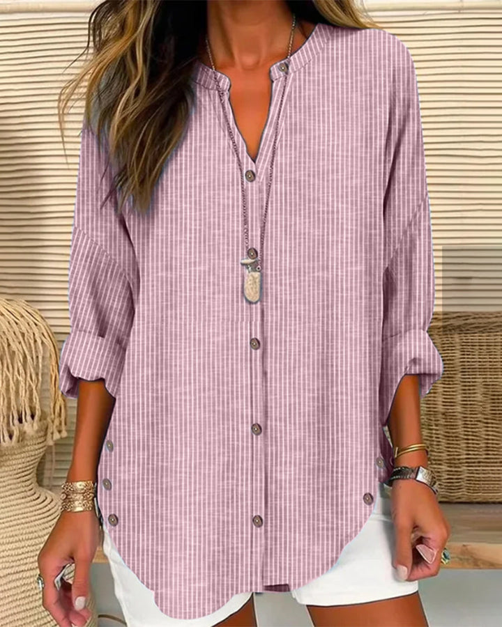 Betty | Stylish Loose Fit Long Sleeve Button-Up Blouse