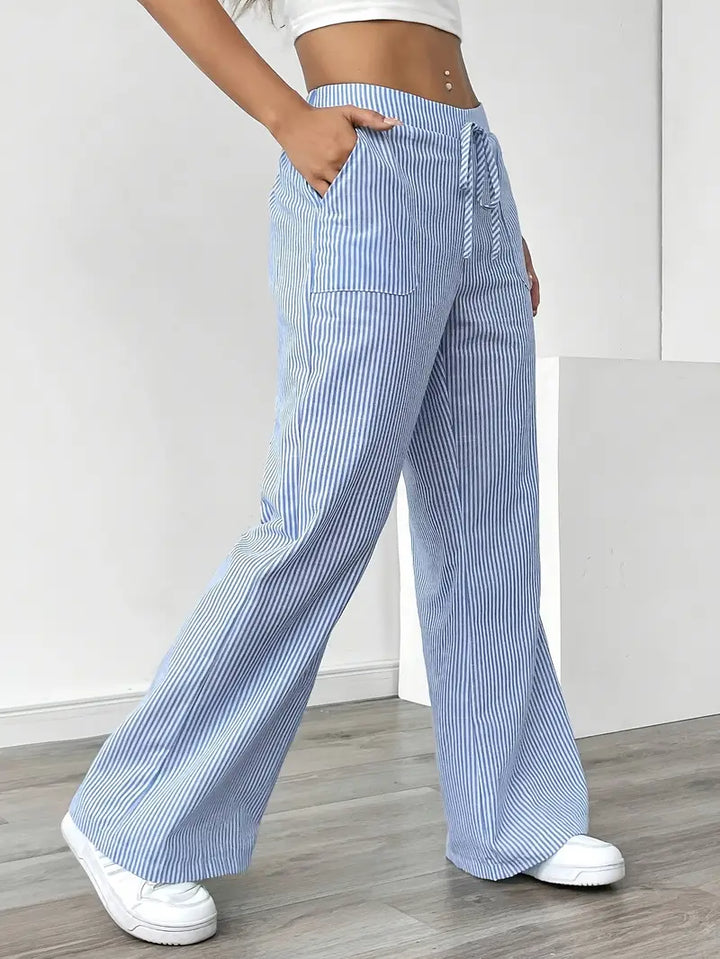 Linda | Elegant Striped Pants with Pockets in Trendy Colors