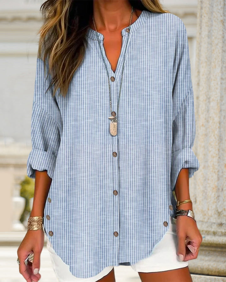 Betty | Stylish Loose Fit Long Sleeve Button-Up Blouse