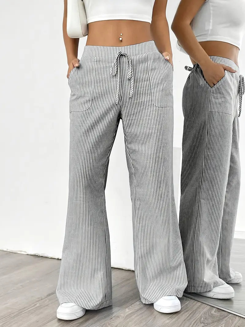 Linda | Elegant Striped Pants with Pockets in Trendy Colors