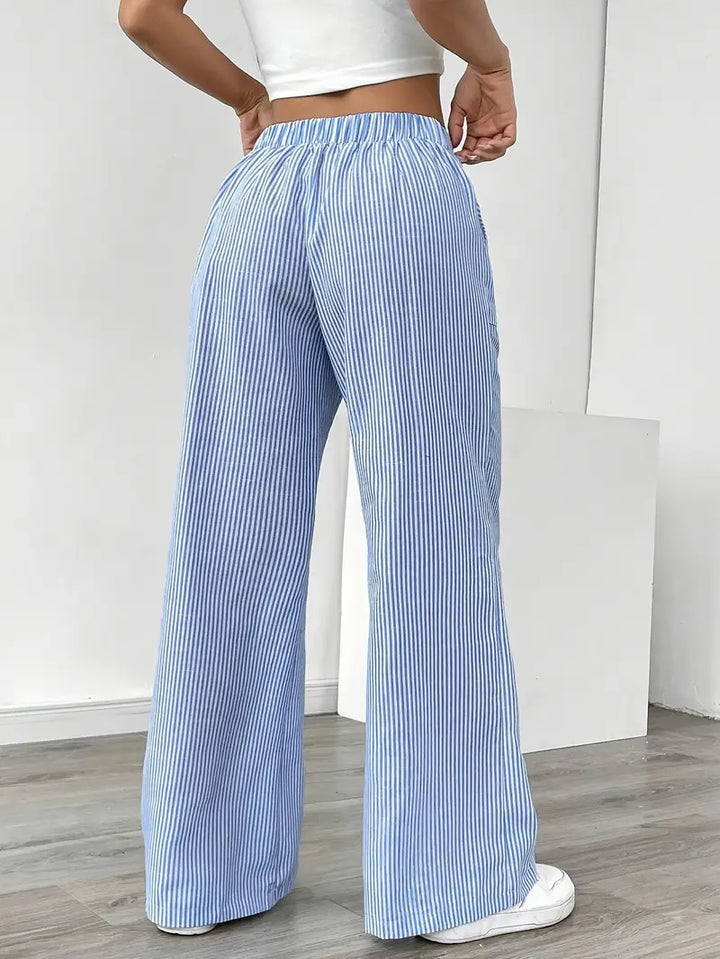Linda | Elegant Striped Pants with Pockets in Trendy Colors