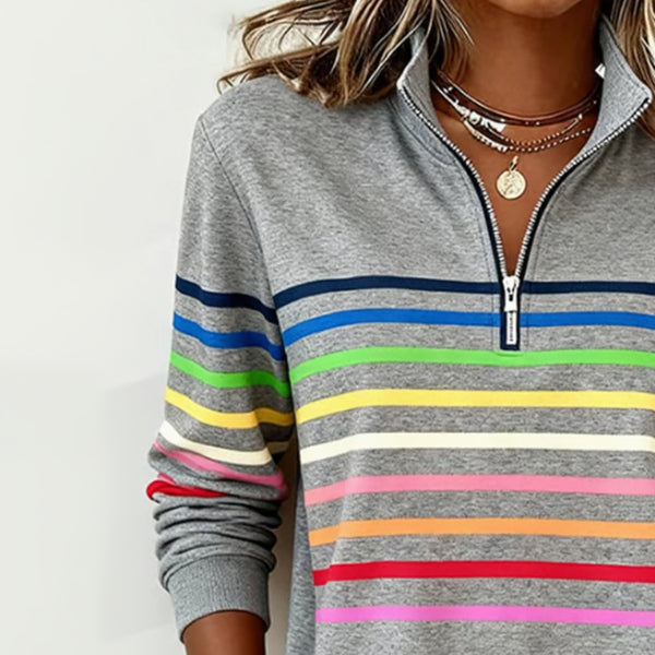 Marisol | Colourful Casual Half-Zip Jumper