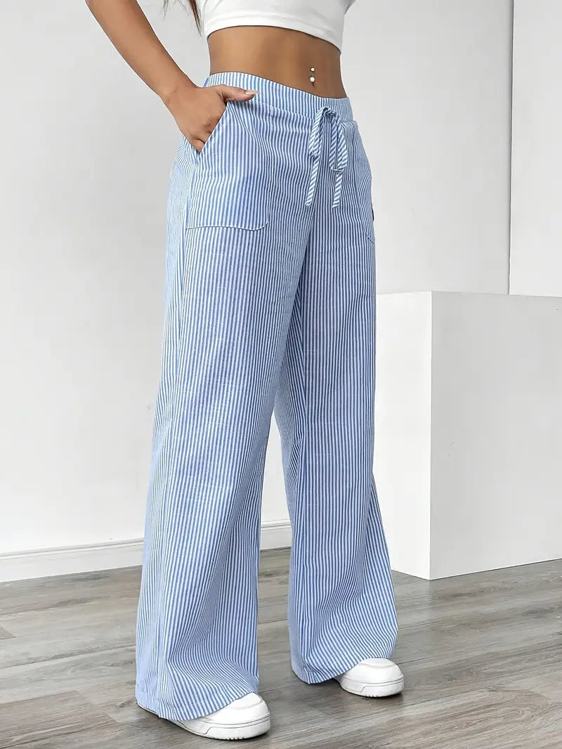 Linda | Elegant Striped Pants with Pockets in Trendy Colors