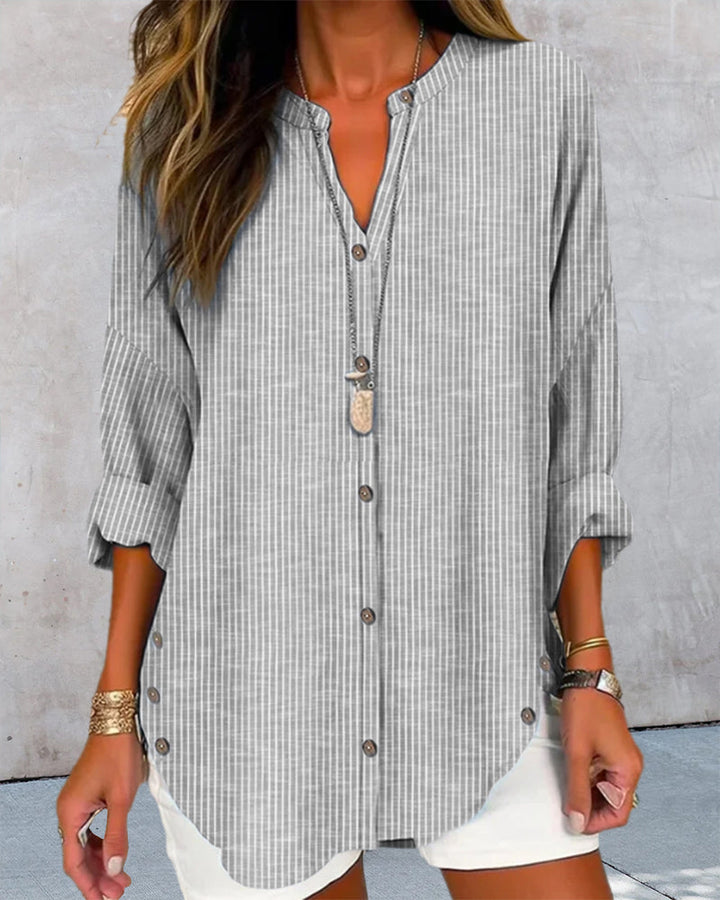 Betty | Stylish Loose Fit Long Sleeve Button-Up Blouse