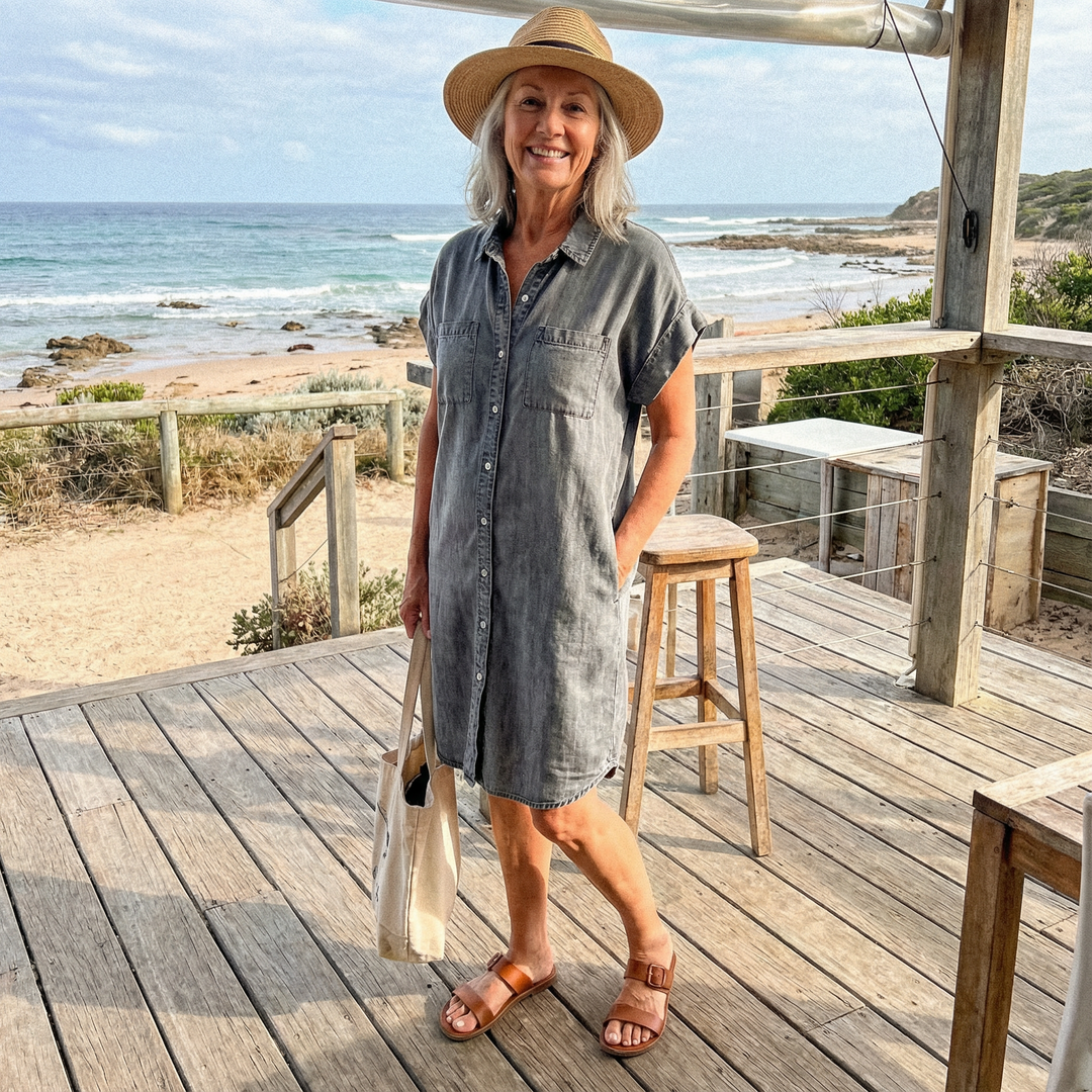 Bondi™ | Casual Denim-Print Dress