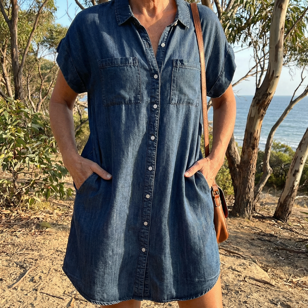 Bondi™ | Casual Denim-Print Dress