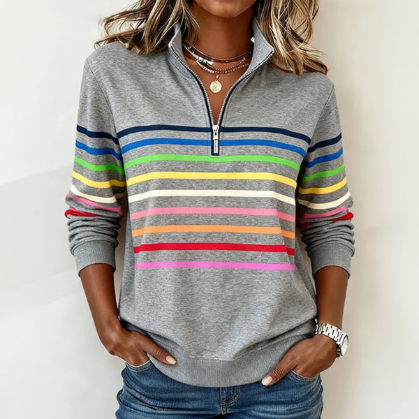 Marisol | Colourful Casual Half-Zip Jumper