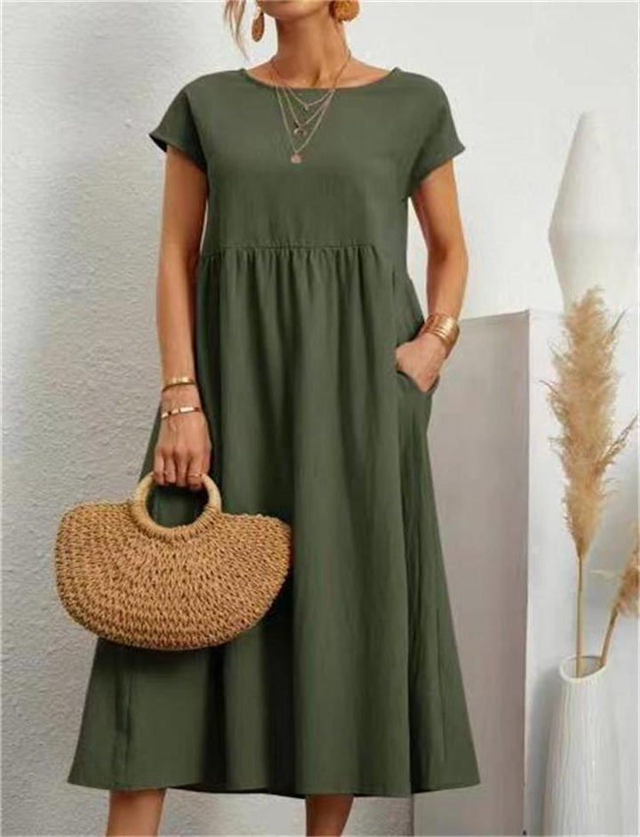 Sylvia | Elegant Relaxed Fit Midi Dress