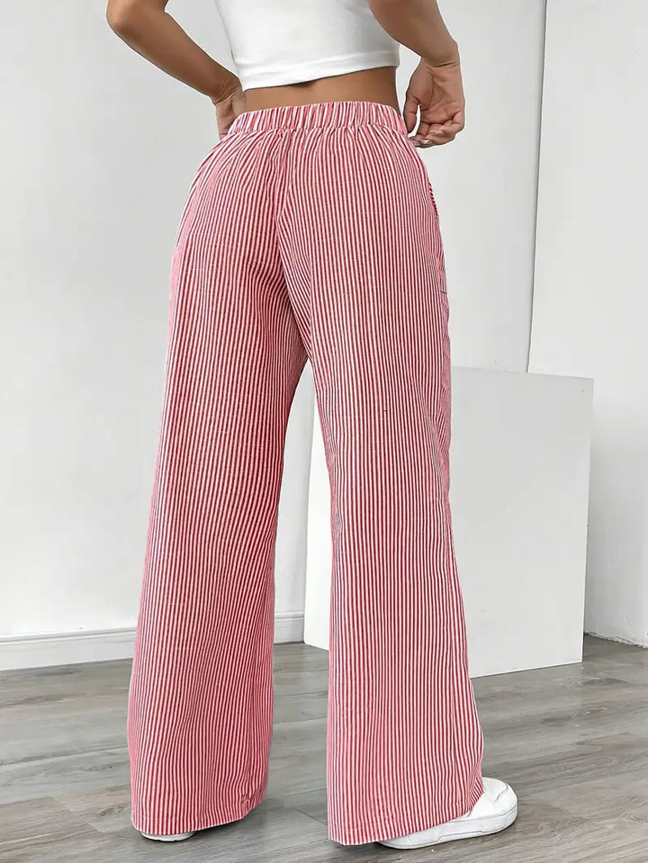 Linda | Elegant Striped Pants with Pockets in Trendy Colors