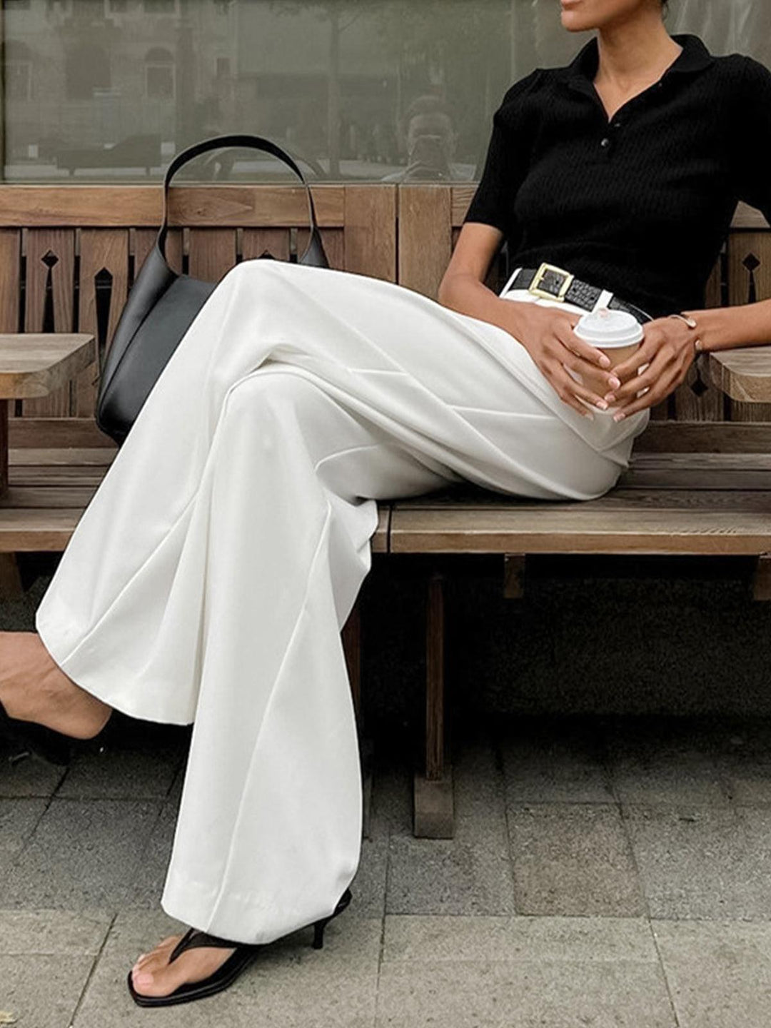 Rosemary | High-Waisted Pleated Wide-Leg Pants for Elegant Style