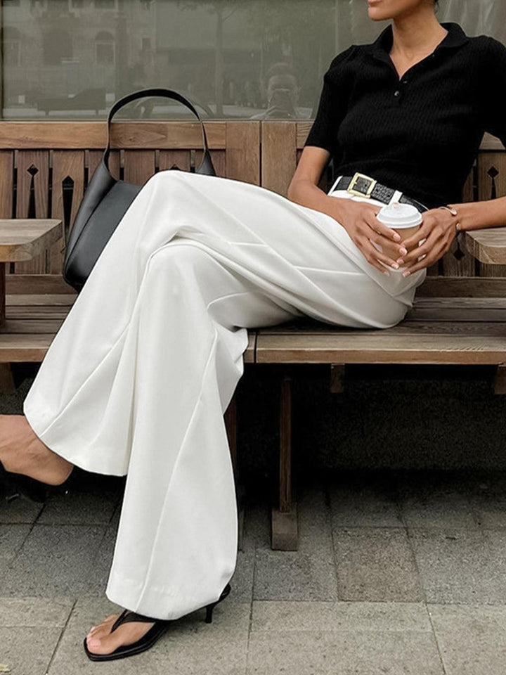 Rosemary | High-Waisted Pleated Wide-Leg Pants for Elegant Style
