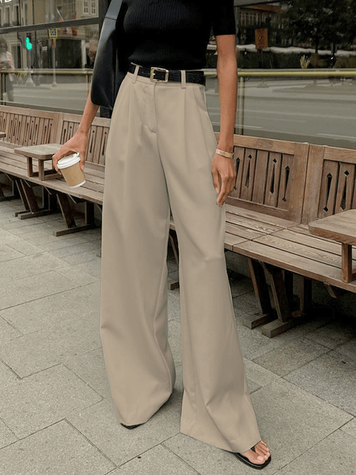 Rosemary | High-Waisted Pleated Wide-Leg Pants for Elegant Style