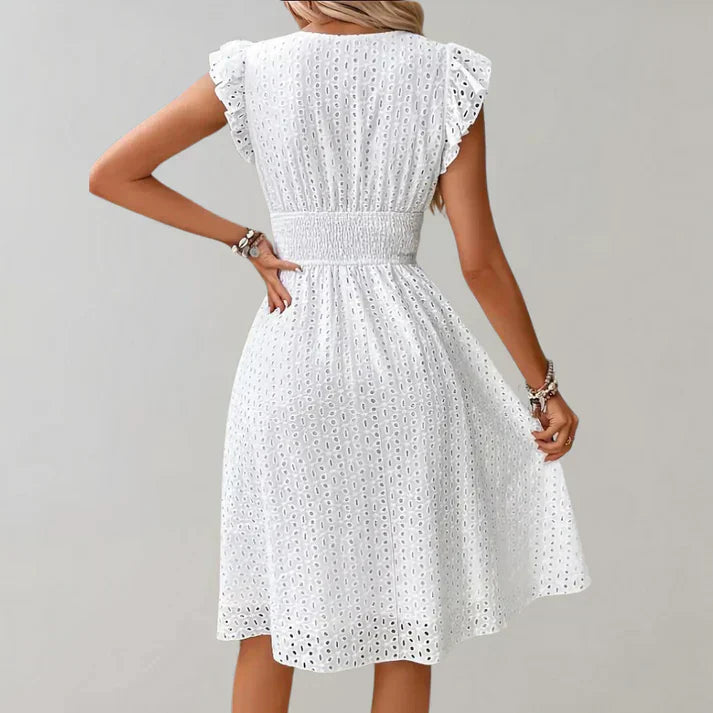 Priscilla | Stylish Dress with Flutter Sleeves