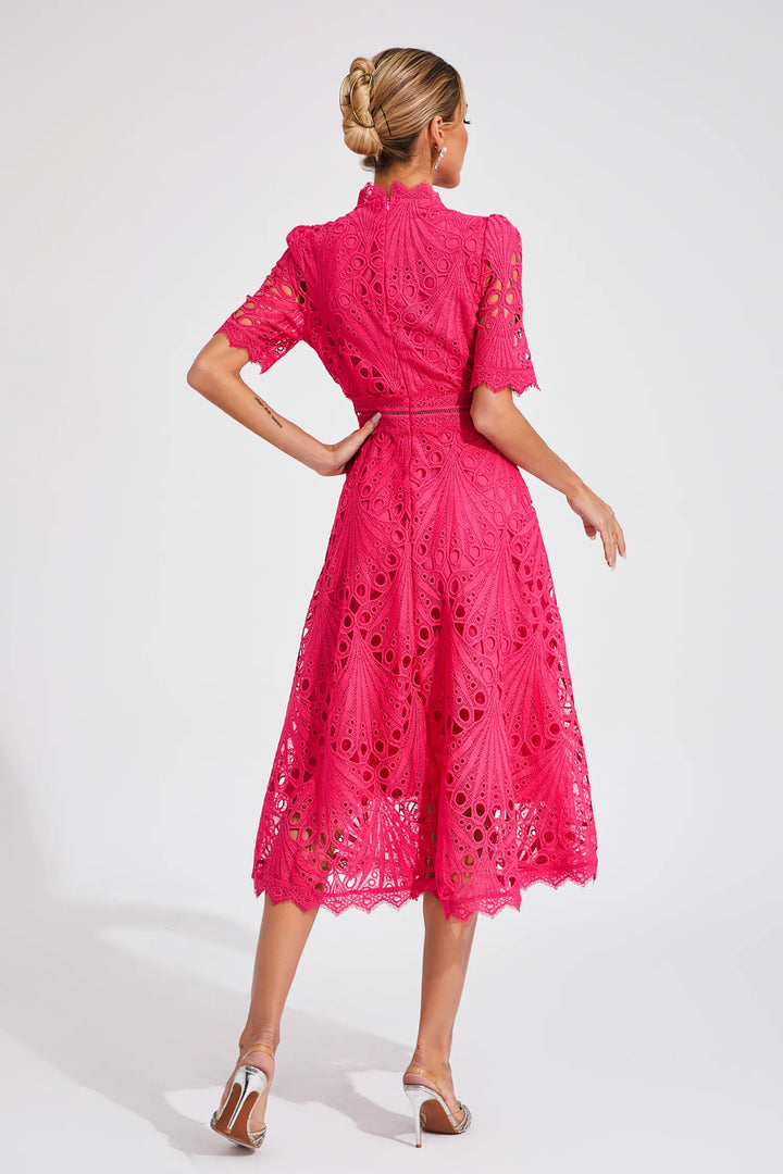 Lexi | Elegant Lace Midi Dress for Women