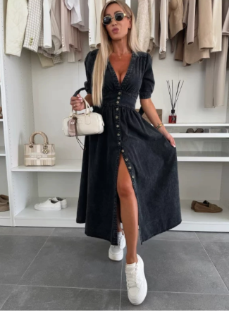 Kendra | Elegant Denim Dress - Comfortable & Chic