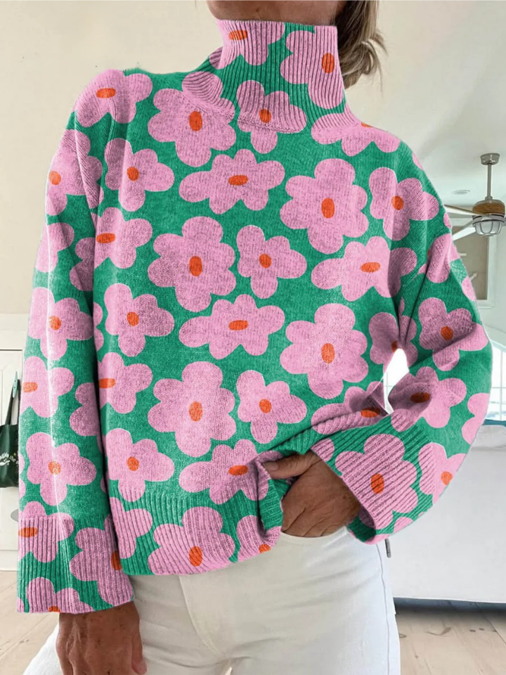 Amelia – Floral Knit Jumper