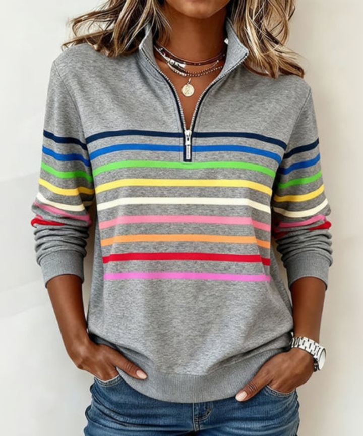 Marisol | Colourful Casual Half-Zip Jumper