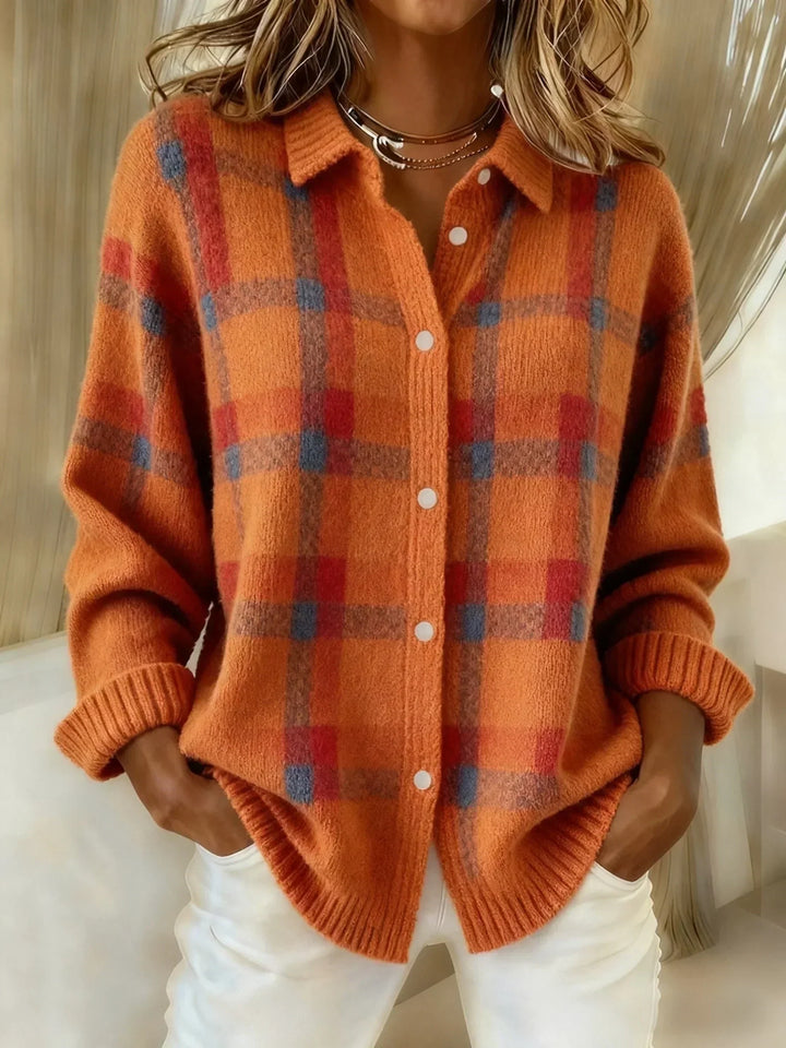 Leni™ | Checked Knit Blouse