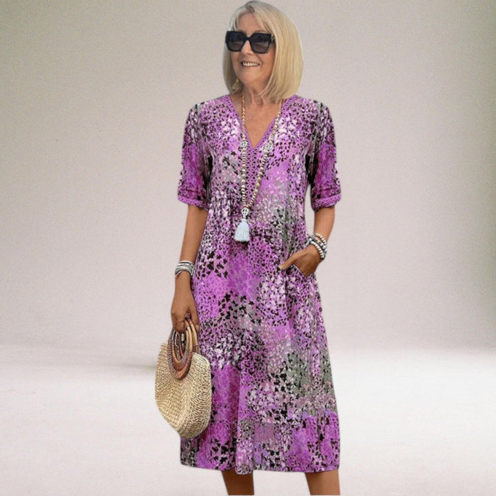 Filomena | Elegant Floral Spring Dress for Women