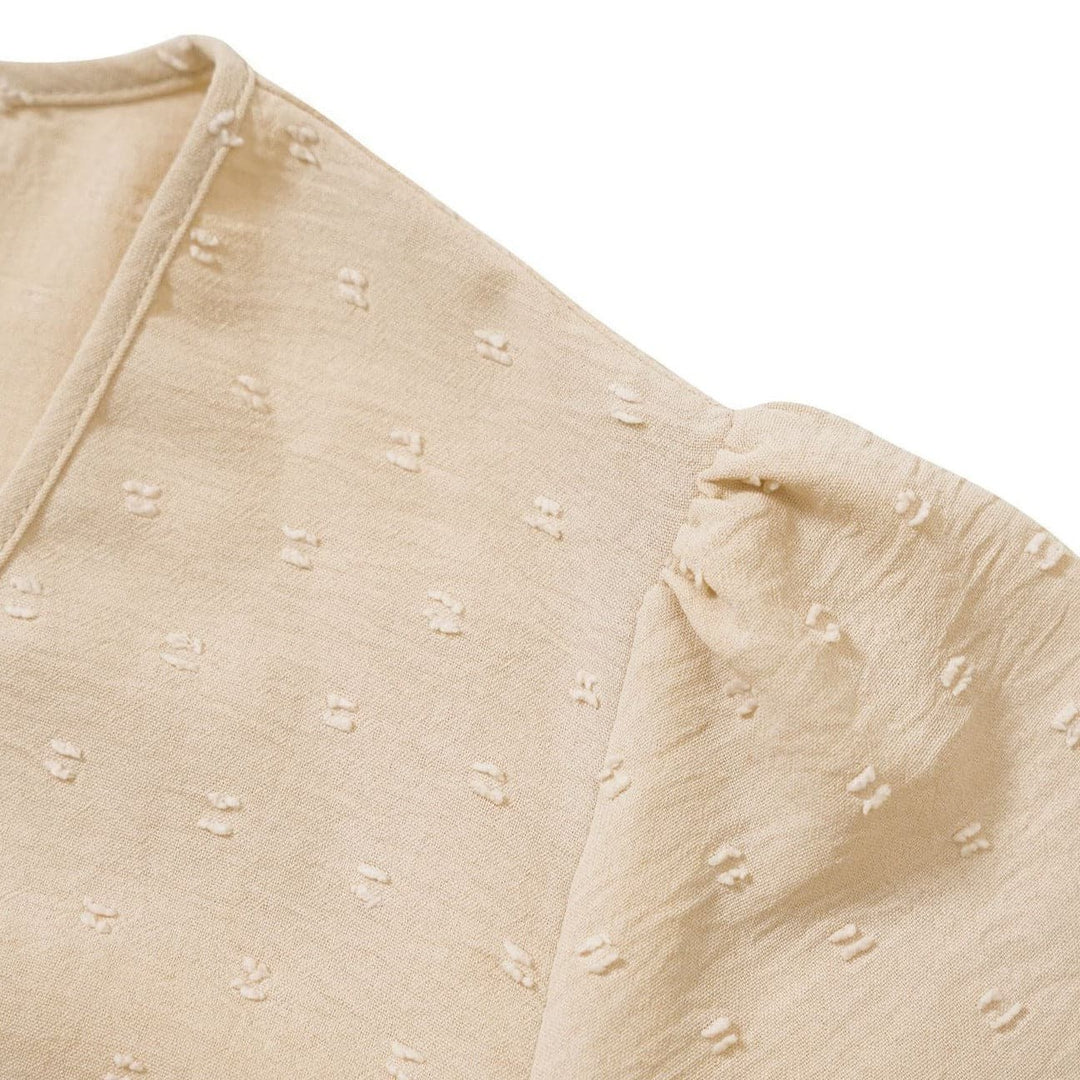 Beverly | Elegant V-Neck Dress with Ruffle Hem