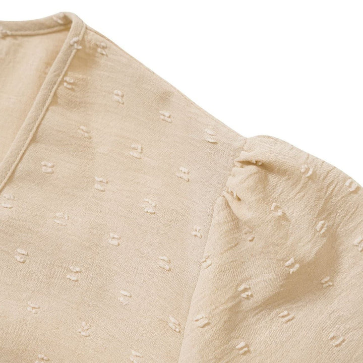 Beverly | Elegant V-Neck Dress with Ruffle Hem