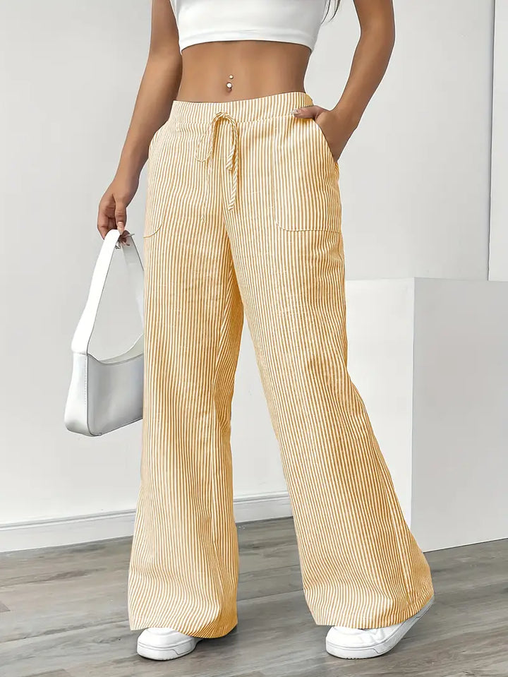 Linda | Elegant Striped Pants with Pockets in Trendy Colors