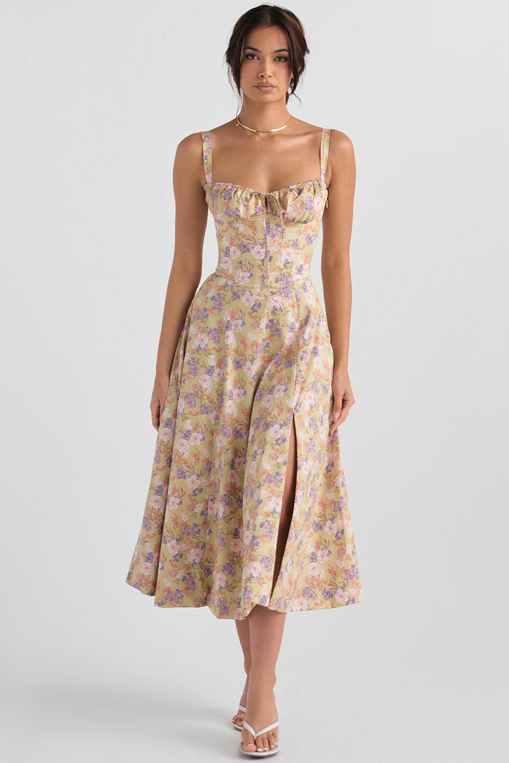 Sally | Spring Dress - Floral Print Party Dress
