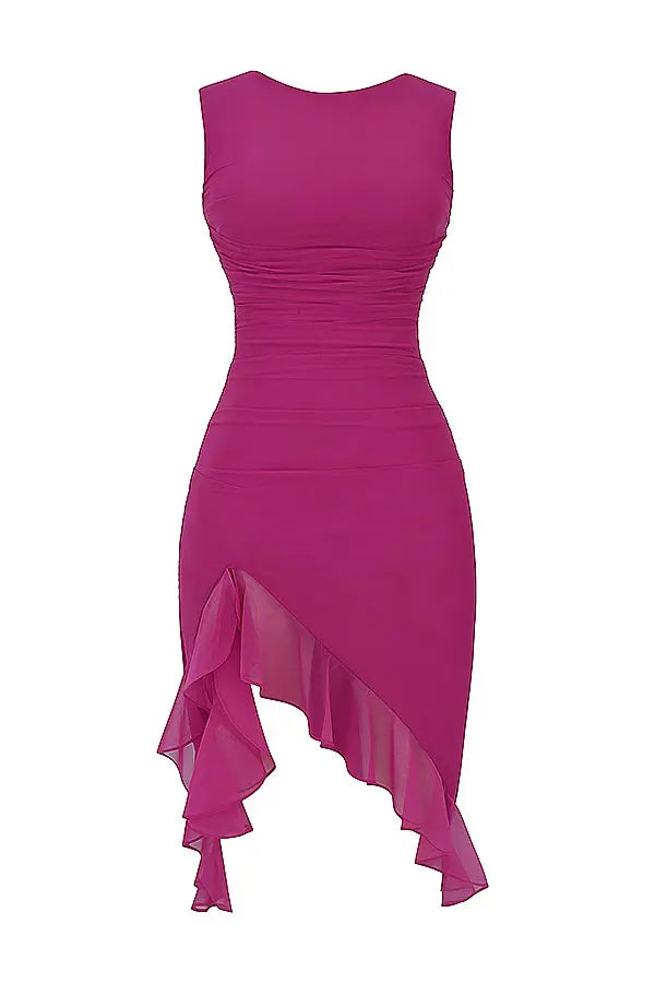 Maureen | Elegant Ruffle Midi Dress for All Occasions