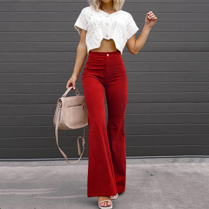 Stine | Stylish High-Waist Flared Pants