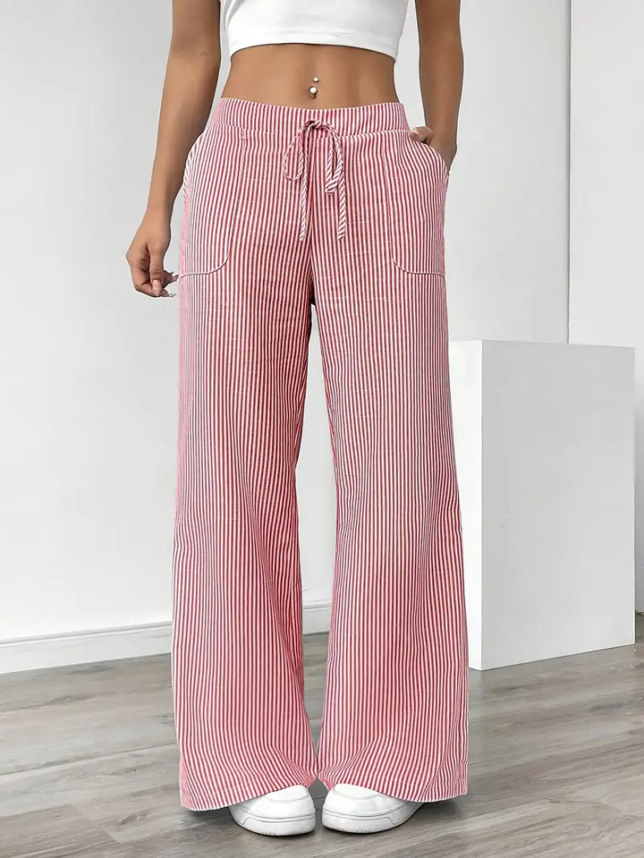 Linda | Elegant Striped Pants with Pockets in Trendy Colors