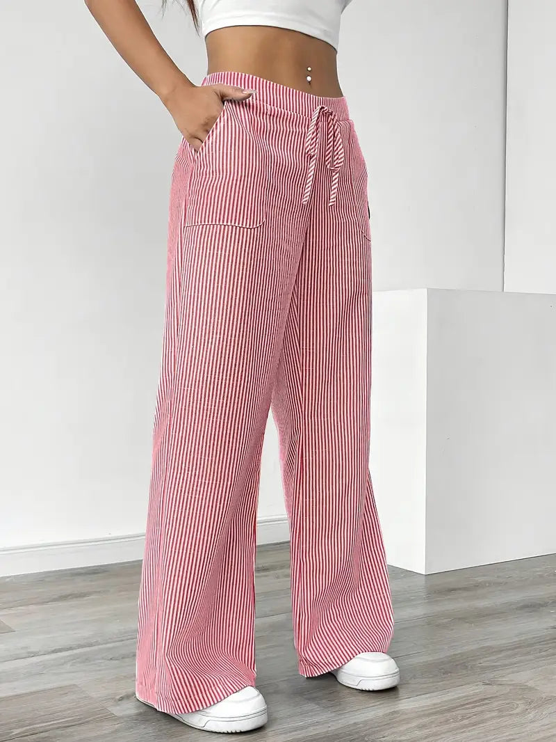 Linda | Elegant Striped Pants with Pockets in Trendy Colors