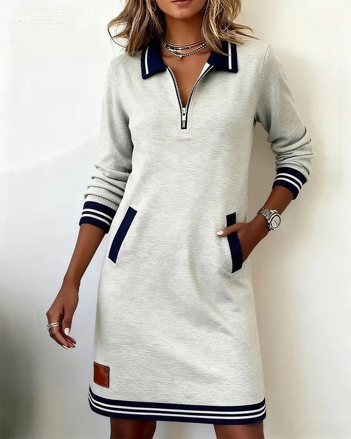Elise | Chic Long Sleeve Cotton Spring Dress
