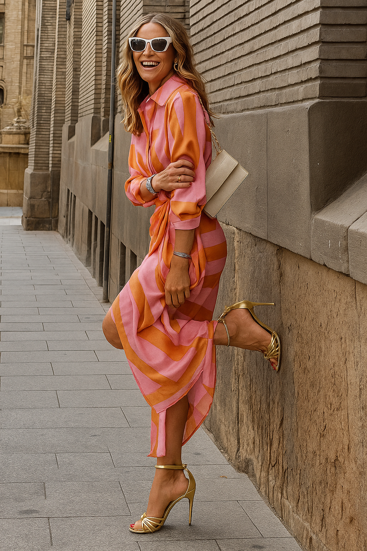 Louisa | Wrap Collar Summer Dress