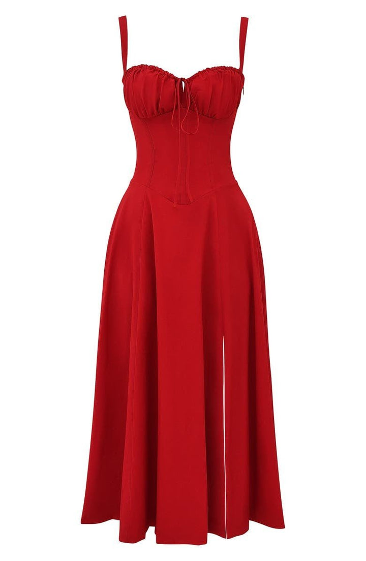 Margaret | Corset Midi Dress - Elegant, figure-flattering style
