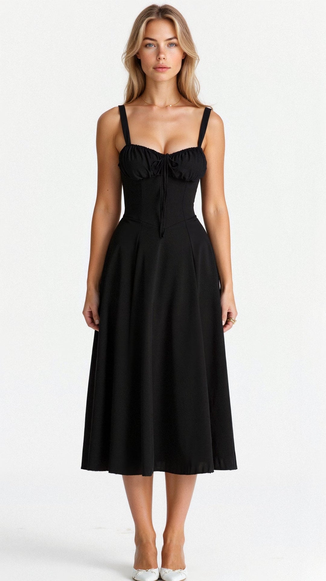 Margaret | Corset Midi Dress - Elegant, figure-flattering style