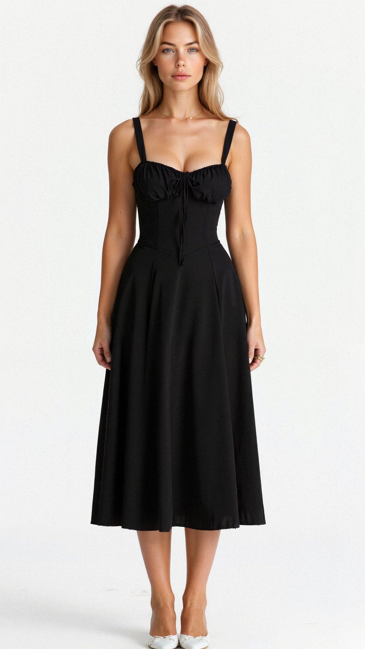 Margaret | Corset Midi Dress - Elegant, figure-flattering style